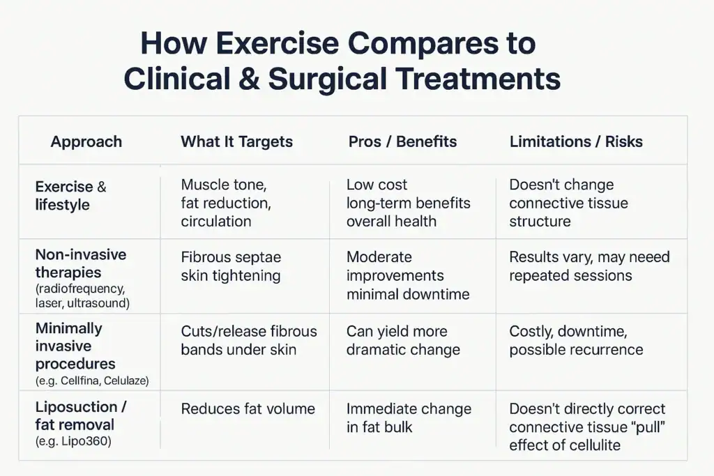 Sculpting Your Bum: Can Toning Exercises Really Reduce Cellulite? 2 How exercise compares to treatments from Lipo 360 Walsall